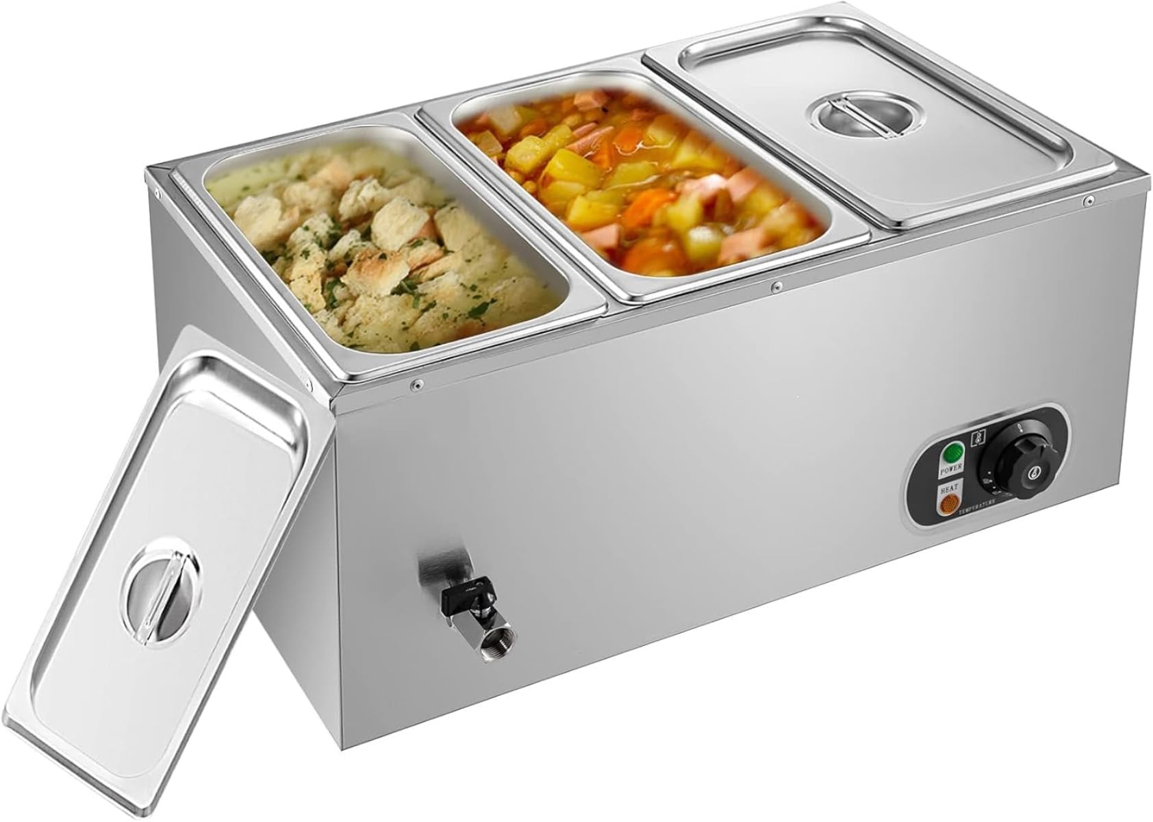 Amazon.co.jp: フードウォーマー 業務用 1500W 電気湯煎式保温器